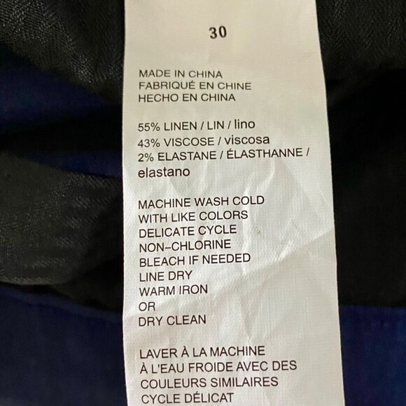 Cubavera Blue Linen Blend Men's Shorts Size 30 NEW NWOT - Picture 6 of 6